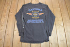Vintage 2000 Daytona Beach Bike Week Harley Davidson Motorcycles Long Sleeve Graphic T-Shirt Made In USA
