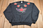 Vintage 1990s Floral Made In USA Crewneck Sweatshirt