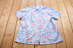 Vintage 1990s Land 'n Sea Floral Summer Button Up Shirt