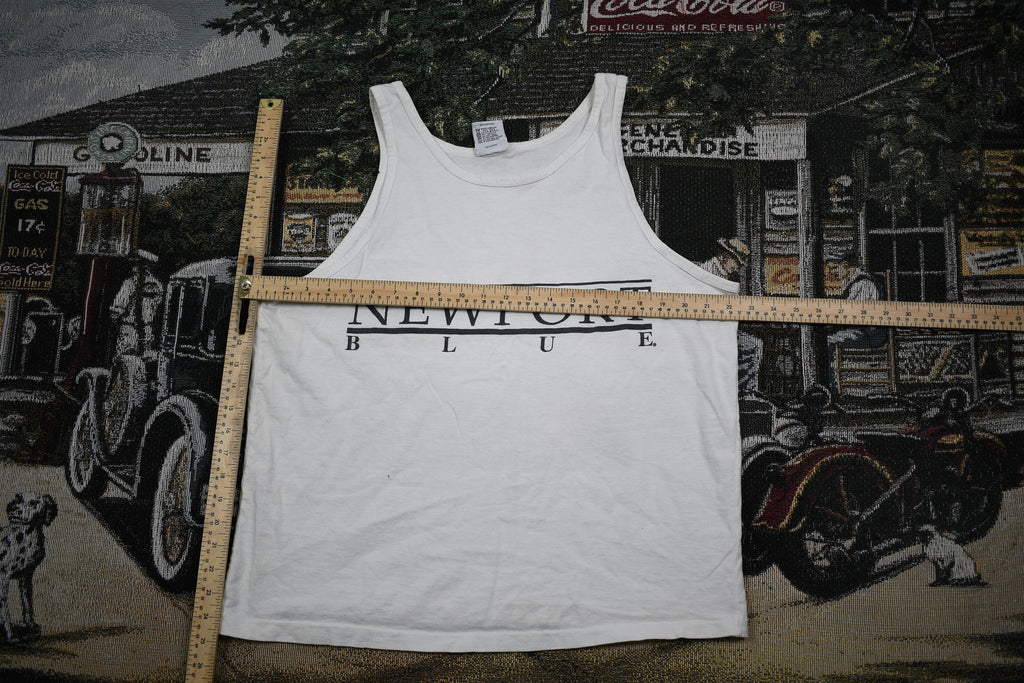 Vintage 1990s Newport Blue Graphic Tank Top Shirt