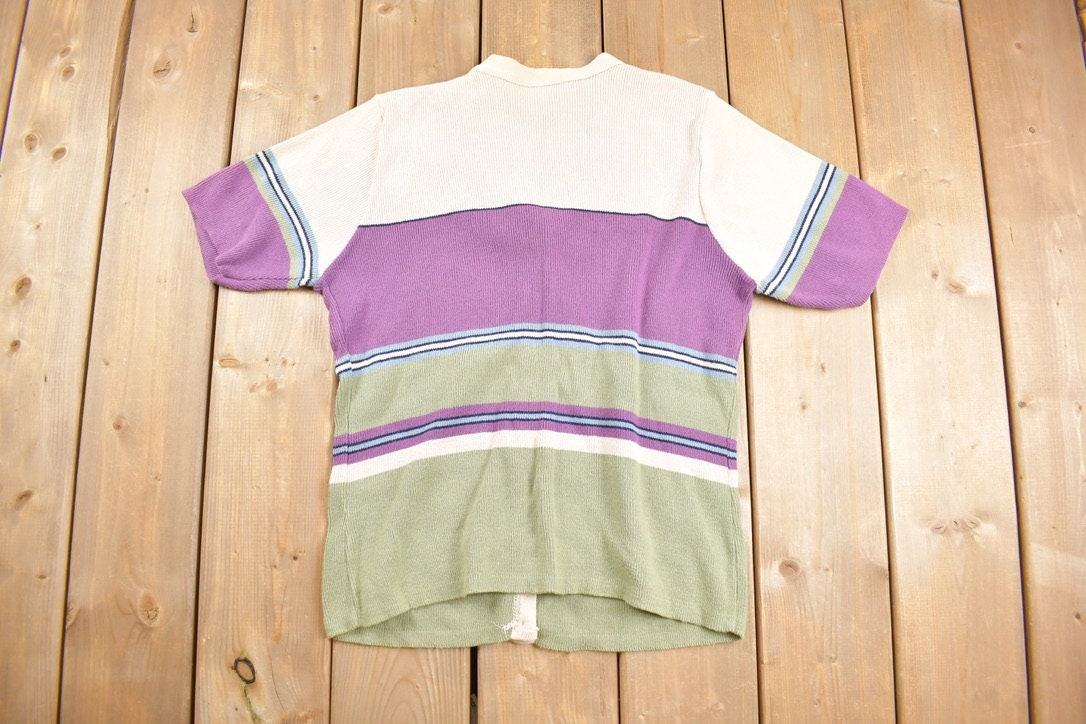 Vintage 1990s Northern Reflections Knitted Short Sleeve Cardigan Sweater