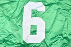 Vintage 1990s Hardwood Classics Bill Russell Boston Celtics NBA Basketball Embroidered Snap Button Satin Bomber Jacket