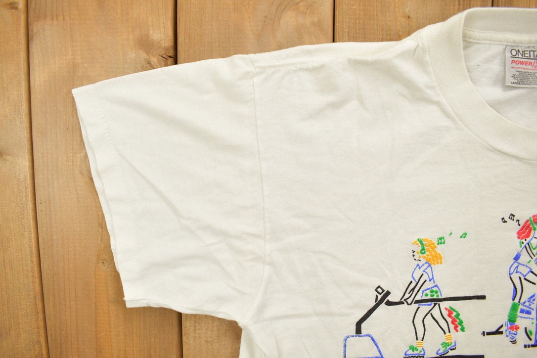 Vintage 1990s Working Out Graphic T-Shirt
