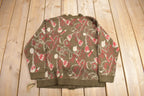 Vintage 1980s All Over Geometric Pattern Knitted Cardigan Sweater