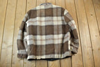 Vintage 1970s C & L Sportswear Light Brown Plaid Jacket