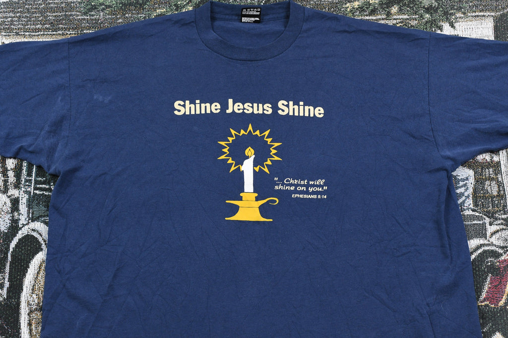 Vintage 1990s Shine Jesus Shine Religious Graphic T Shirt