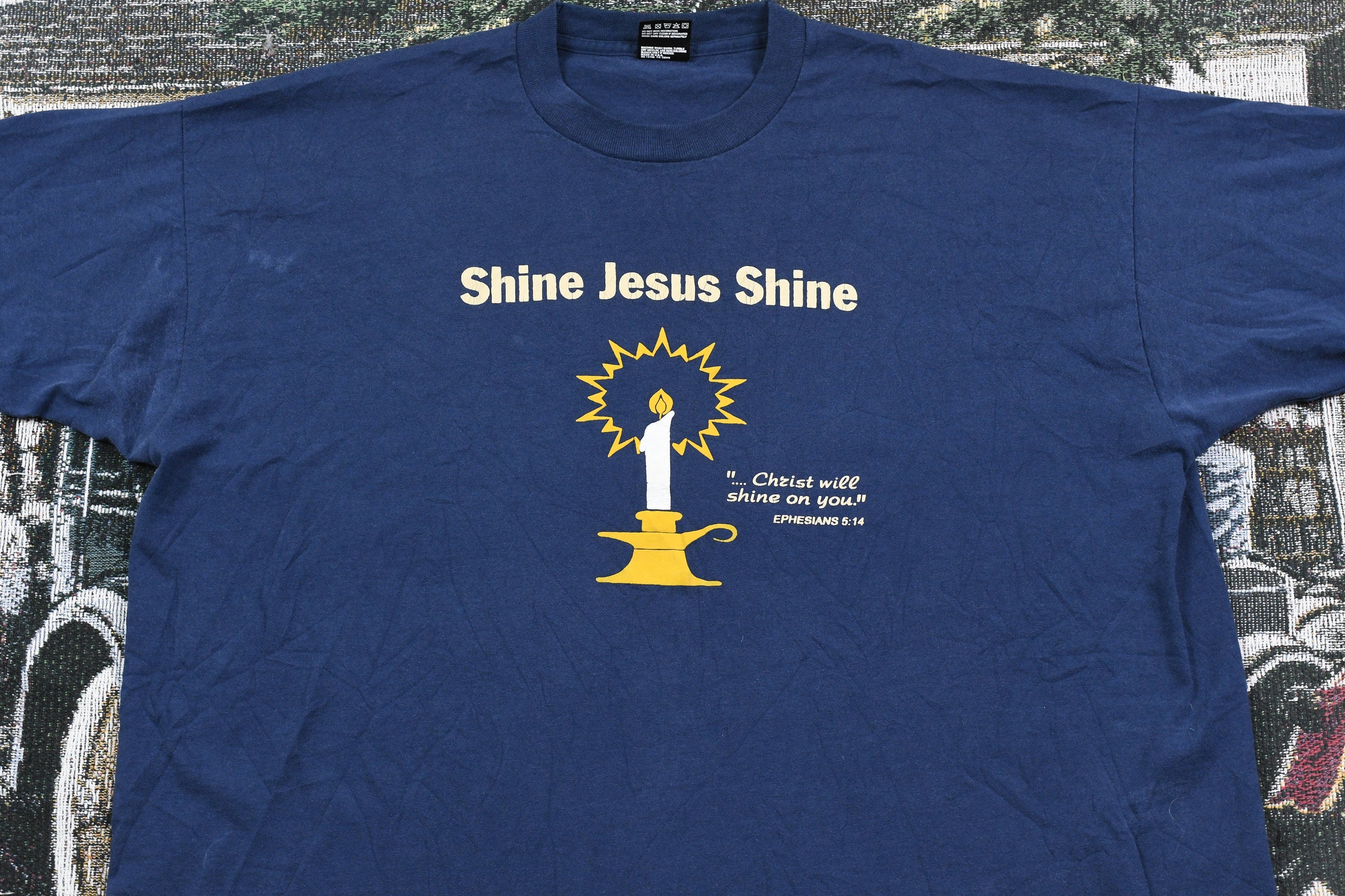 Vintage 1990s Shine Jesus Shine Religious Graphic T Shirt