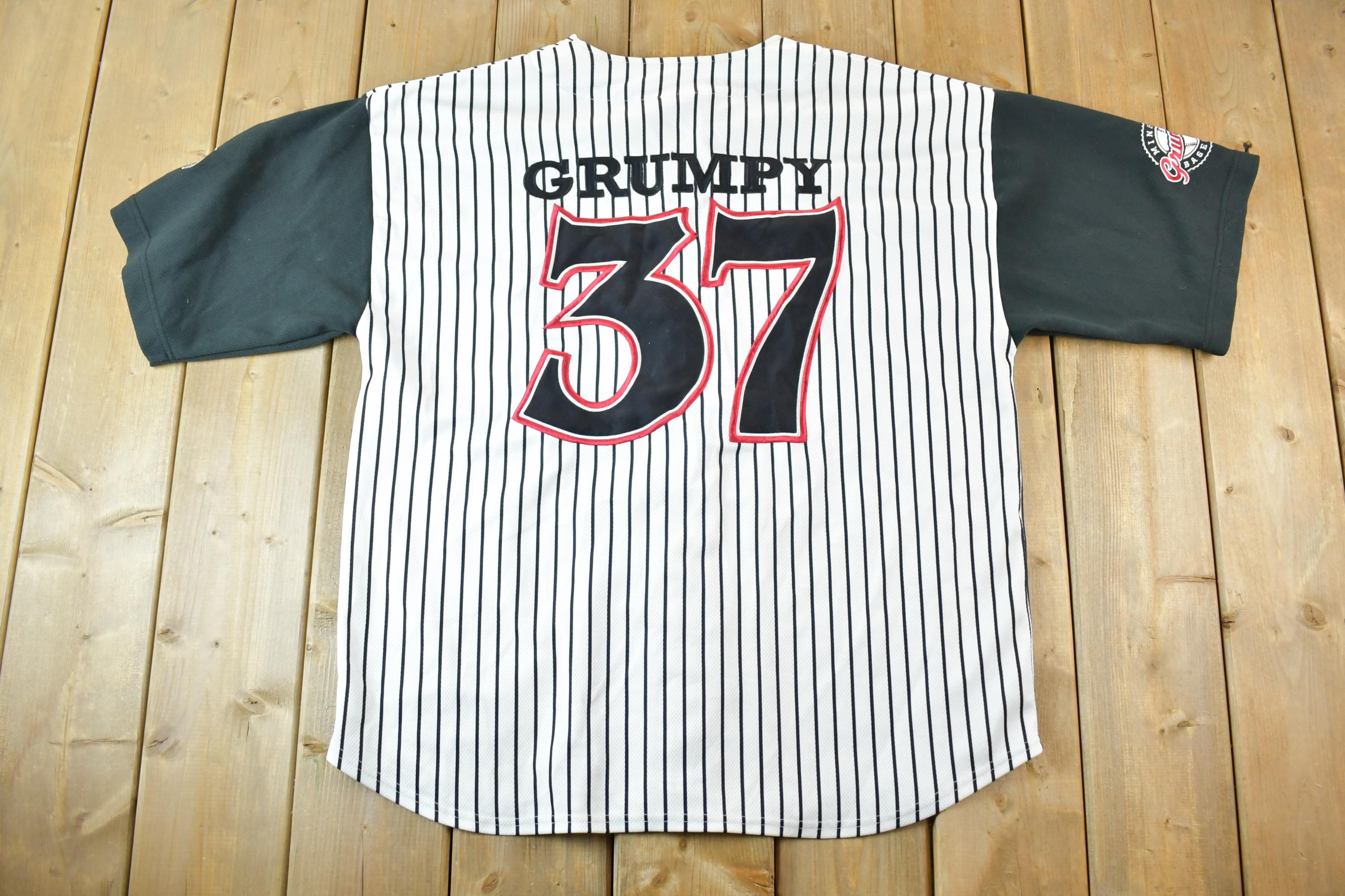 Vintage 1990s Grumpy Miners Baseball Disney Cartoon Promo Baseball Jersey Mens XL