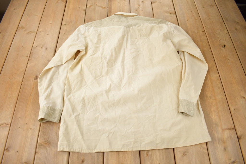 Vintage 1980s DaDi Military Style Blank Button Up Shirt Size XL