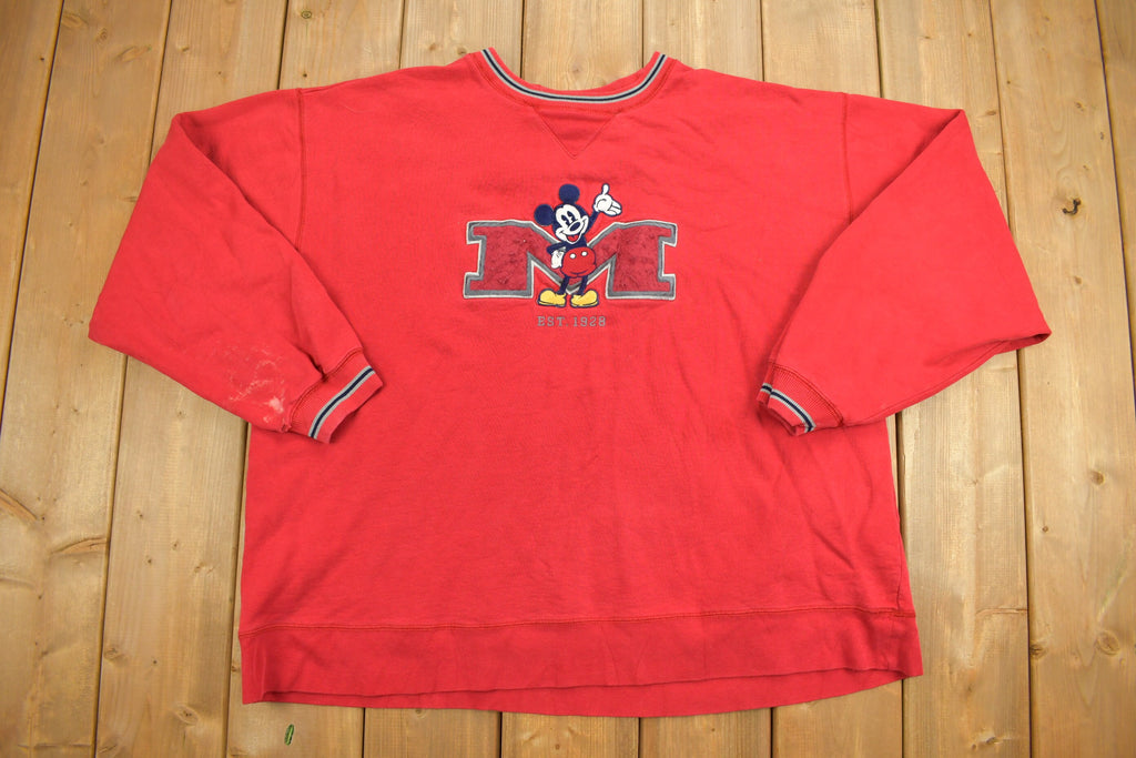 Vintage 1990s Mickey Mouse Disney Embroidered Crewneck