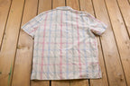 Vintage 1990s Alfred Dunner Plaid Button Up Short Sleeve Shirt