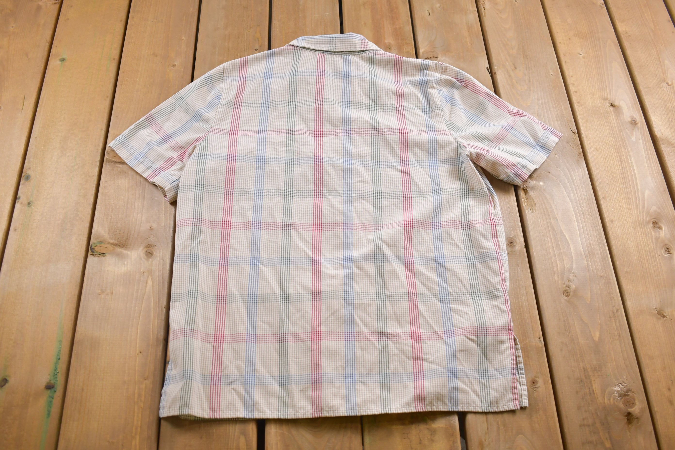 Vintage 1990s Alfred Dunner Plaid Button Up Short Sleeve Shirt