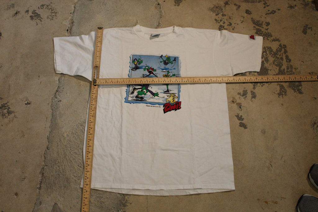 Vintage 1995 T-Shirt ZWI Comic Strip Ice Skating T Shirt