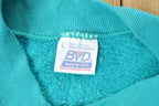 Vintage 1990s Teal Blank Crewneck Sweatshirt