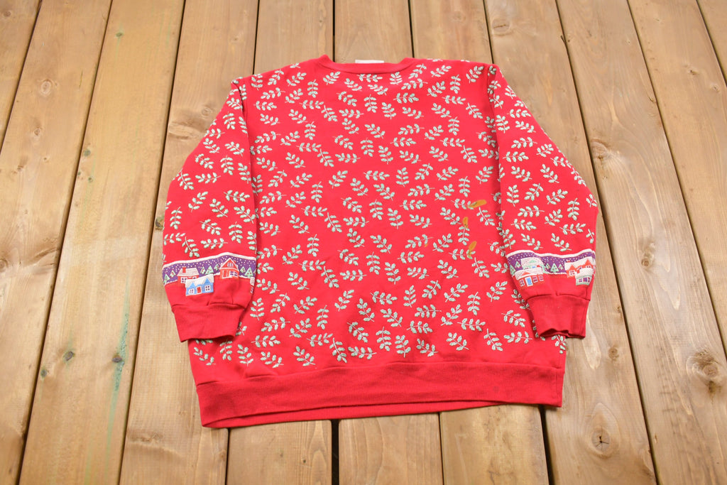 Vintage 1990's Festive Christmas All Over Print Sweater
