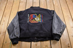 Vintage 1990s Reed Leather Wool Varsity Jacket