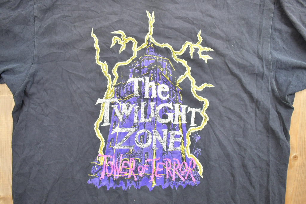 Vintage 1990s The Twilight Zone Tower Of Terror Disneyland Promo T-Shirt  90s Graphic Tee  Vintage Mickey Mouse  Made In USA