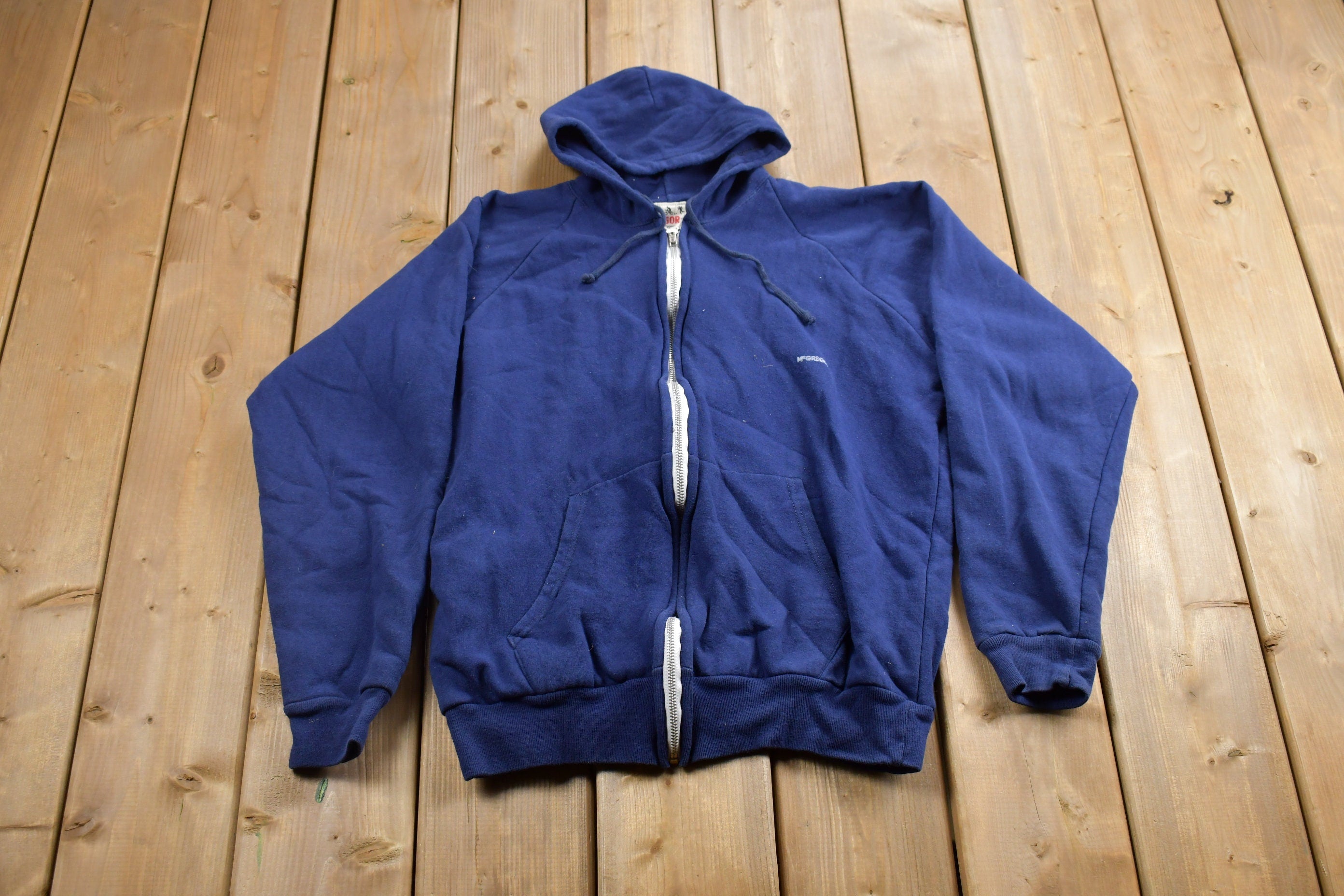 Vintage 1990s McGregor Competitors Full Zip Blank Hoodie