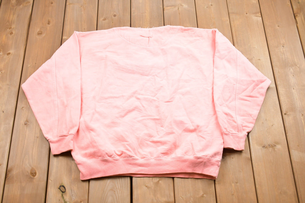 Vintage 1990s Quarter Button Pink Sweatshirt