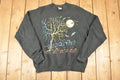Vintage 1990s Halloween Graveyard Graphic Print Crewneck Sweatshirt Mens L