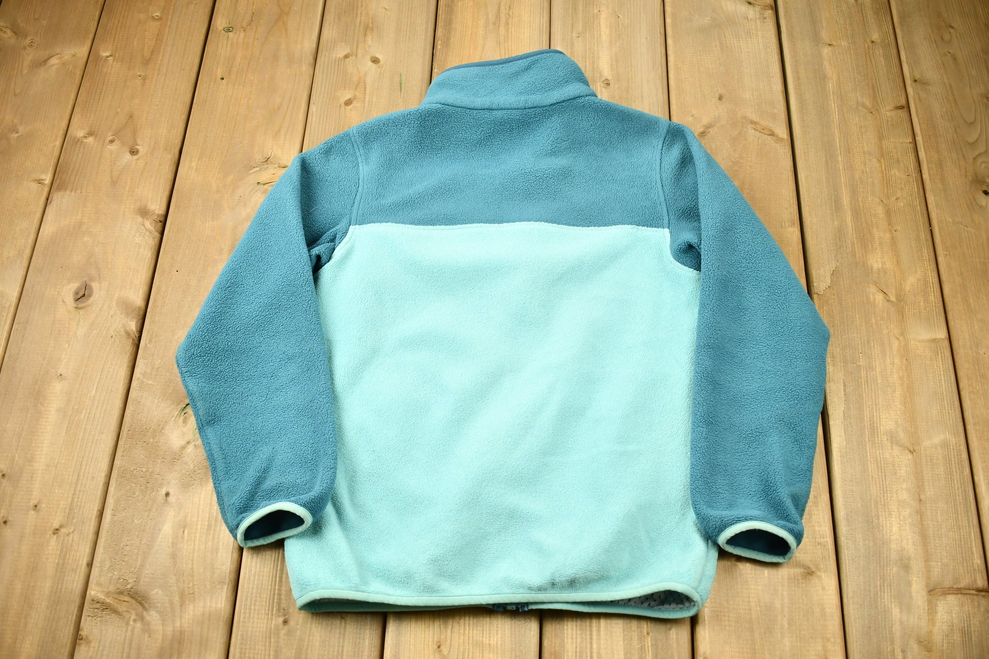 Vintage Patagonia Full Zip 2-Tone Color Block Fleece Sweater