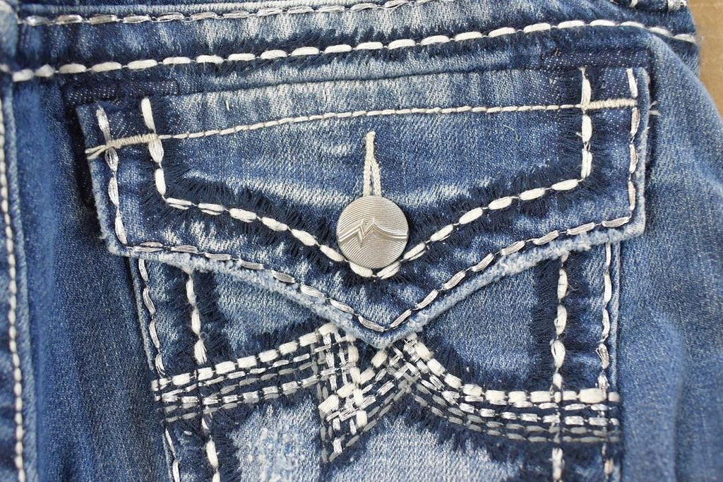 Vintage Deadstock Y2K Miss Me Bedazzled Low Rise Jeans Women's Size 26x31