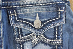 Vintage Deadstock Y2K Miss Me Bedazzled Low Rise Jeans Women's Size 26x31