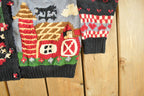 Vintage 1990s Signatures By Northern Isles Farm Hand Knit Cardigan Sweater Women's M