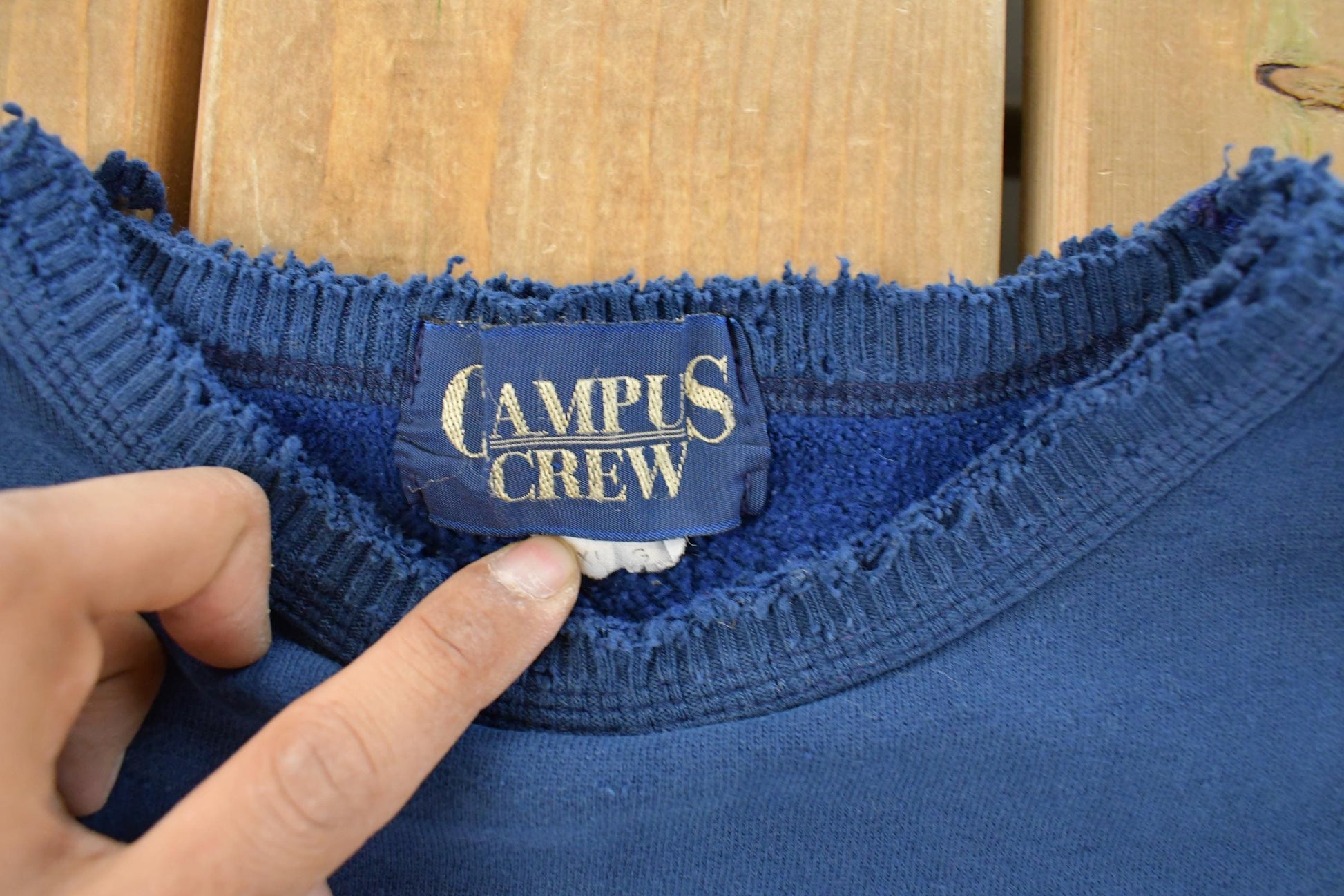 Vintage 1990s Distressed University Of Michigan Wolverines Collegiate Crewneck Sweatshirt Men's Large / 90s Collegiate