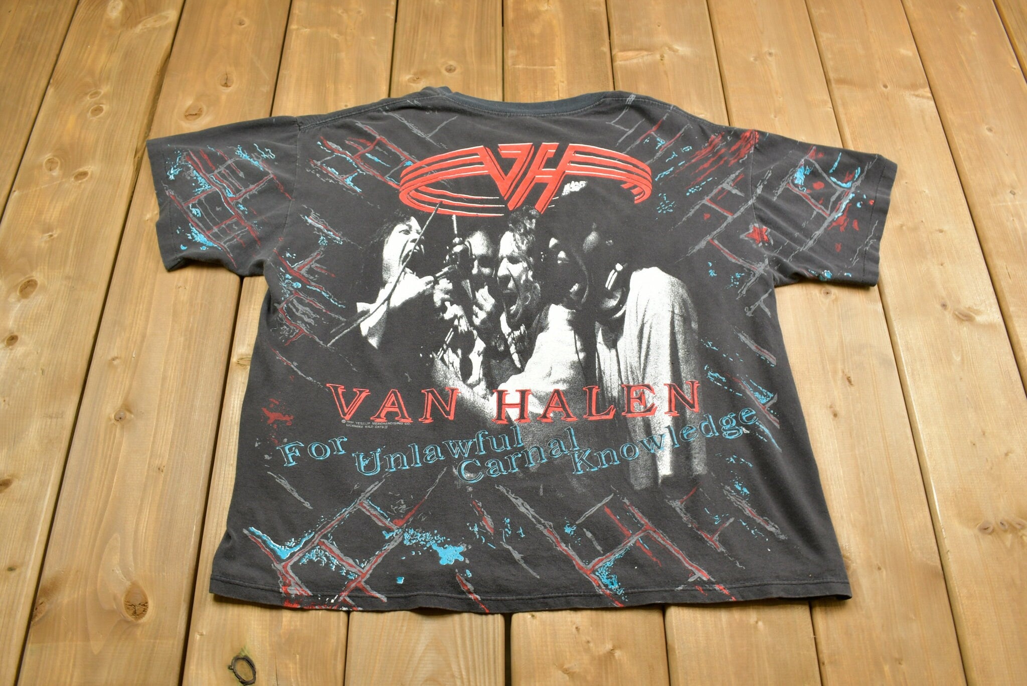 1991 Van Halen Unlawful Carnage All Over Print Tour T-shirt