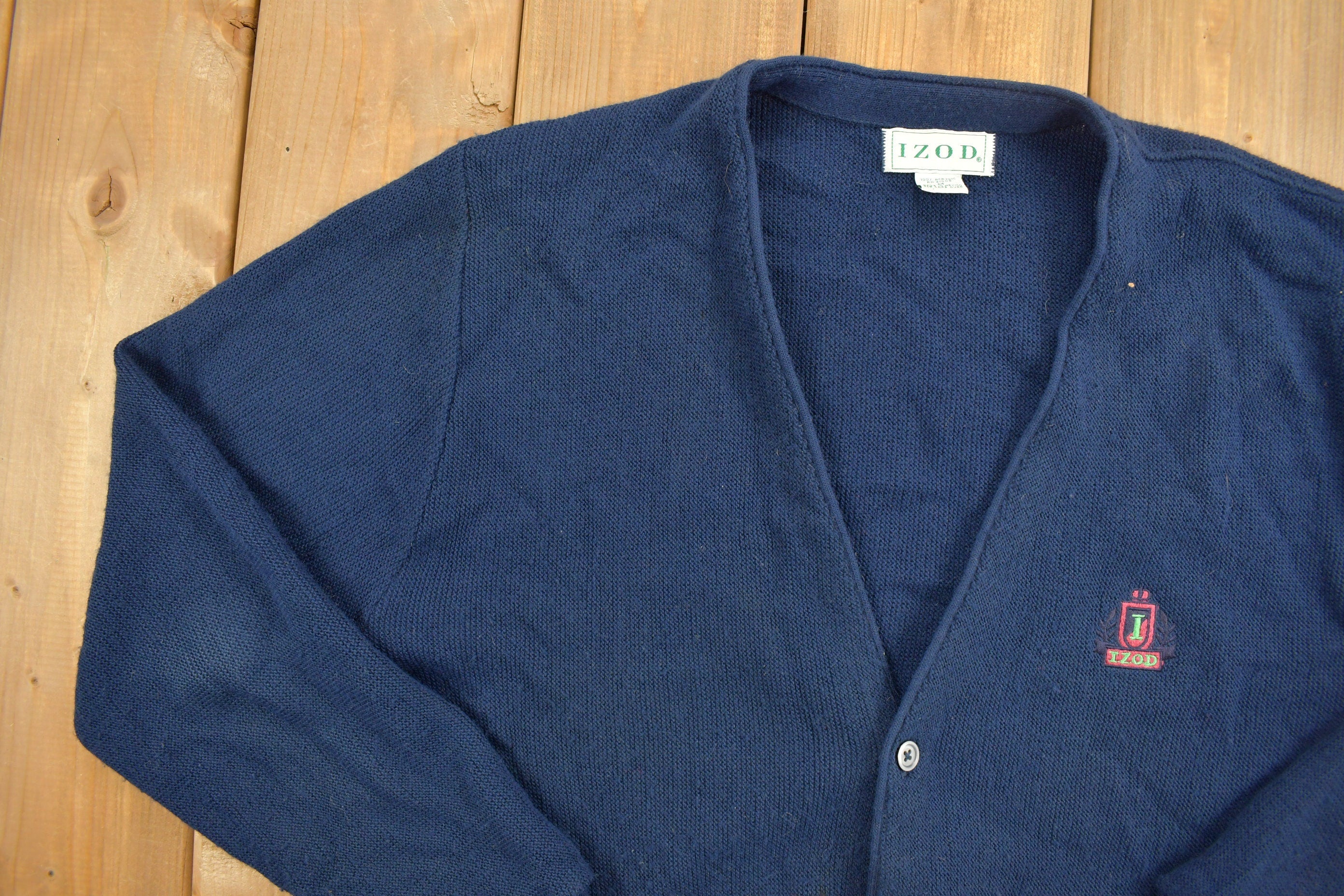 Vintage 1990s IZOD Knitted Cardigan Sweater