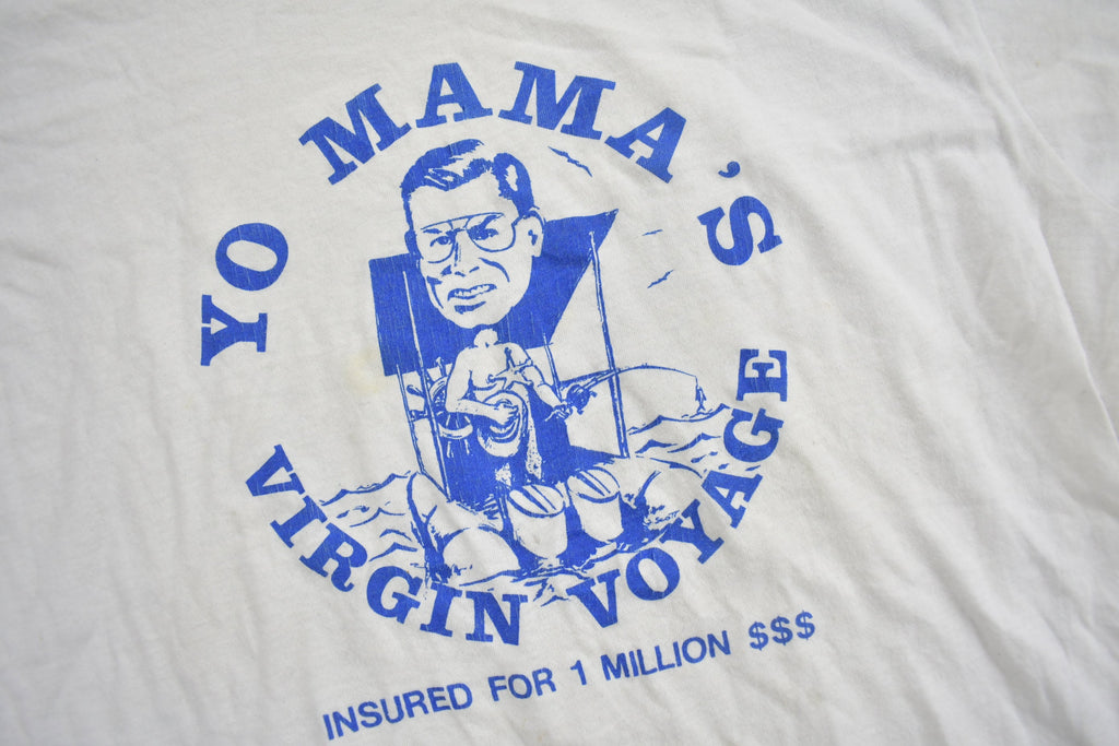 Vintage 1980s Yo Mama's Virgin Voyage Graphic T Shirt