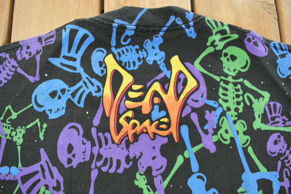 Vintage 1992 The Grateful Dead Dead Spaces All Over Print Graphic T-Shirt Men's XL