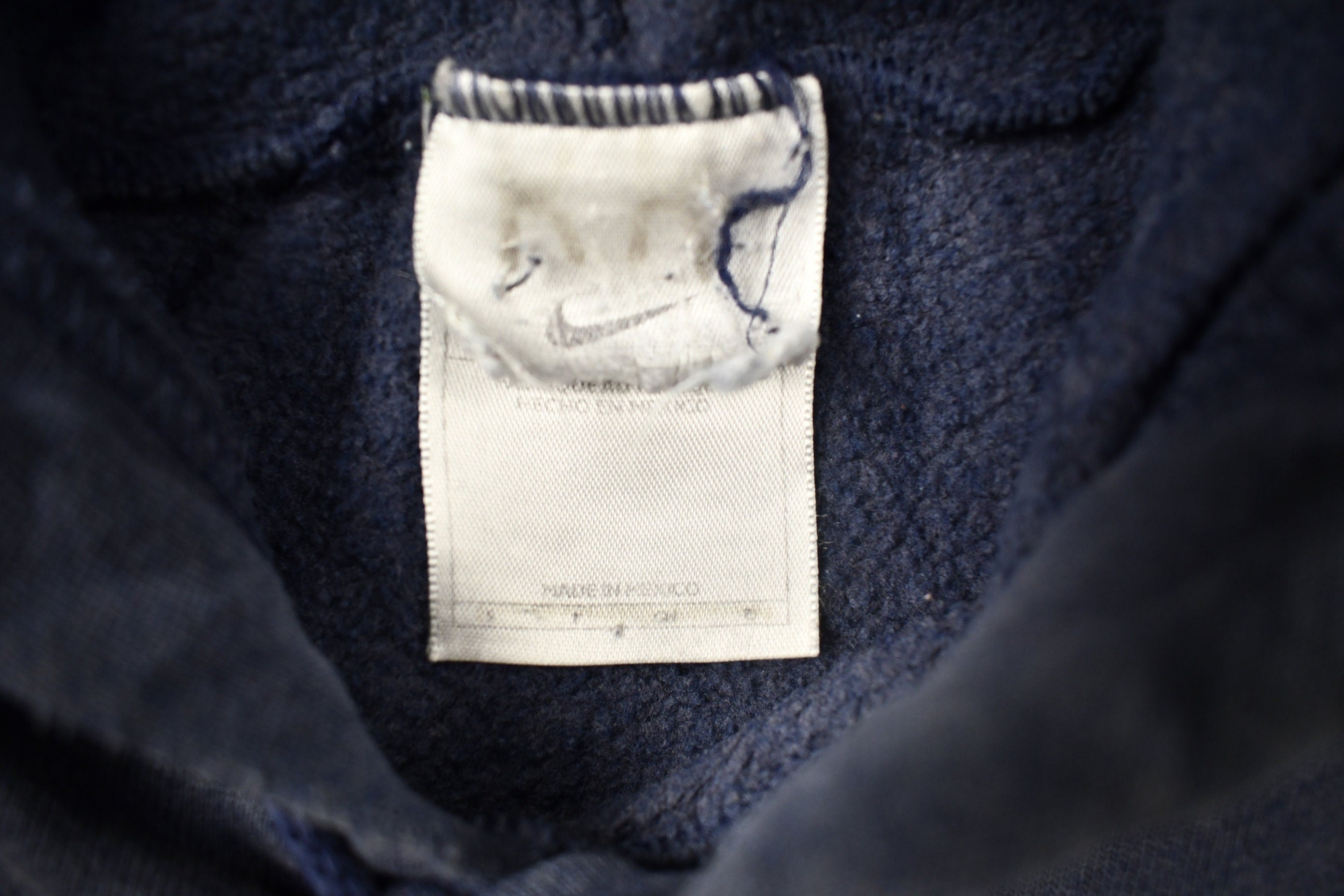 Vintage 1990s Navy Blue Nike Mid Swoosh Hoodie