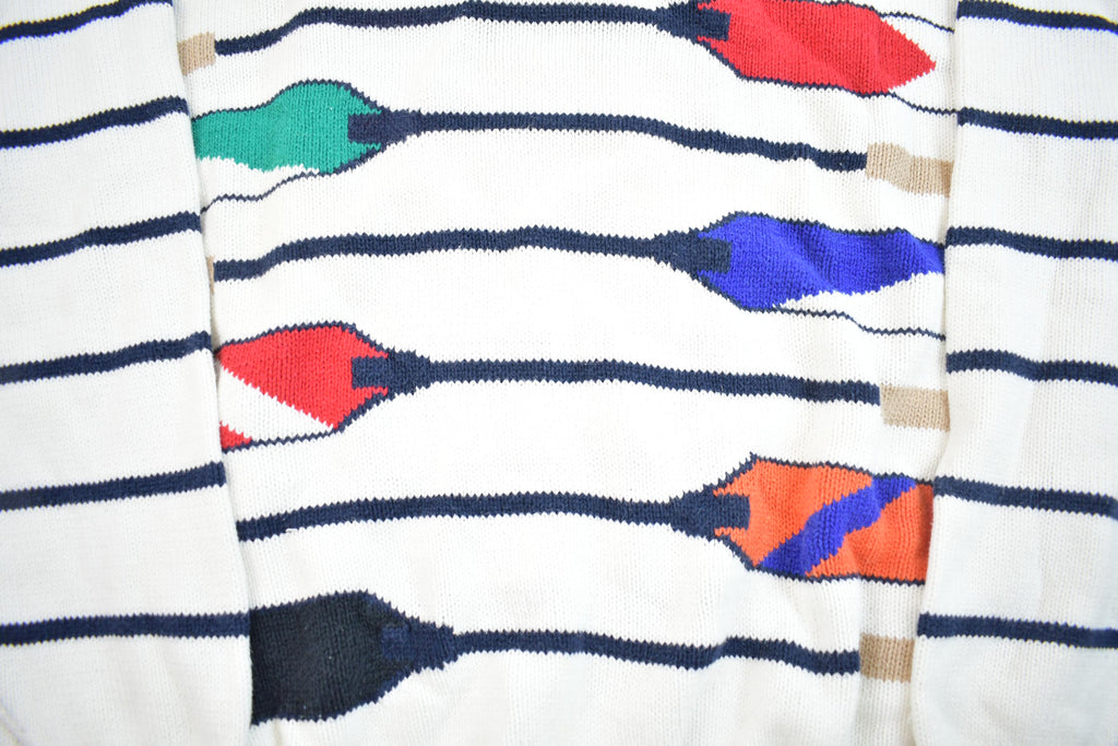 Vintage 1990s Hathaways Knit Abstract Pattern Crewneck Sweater