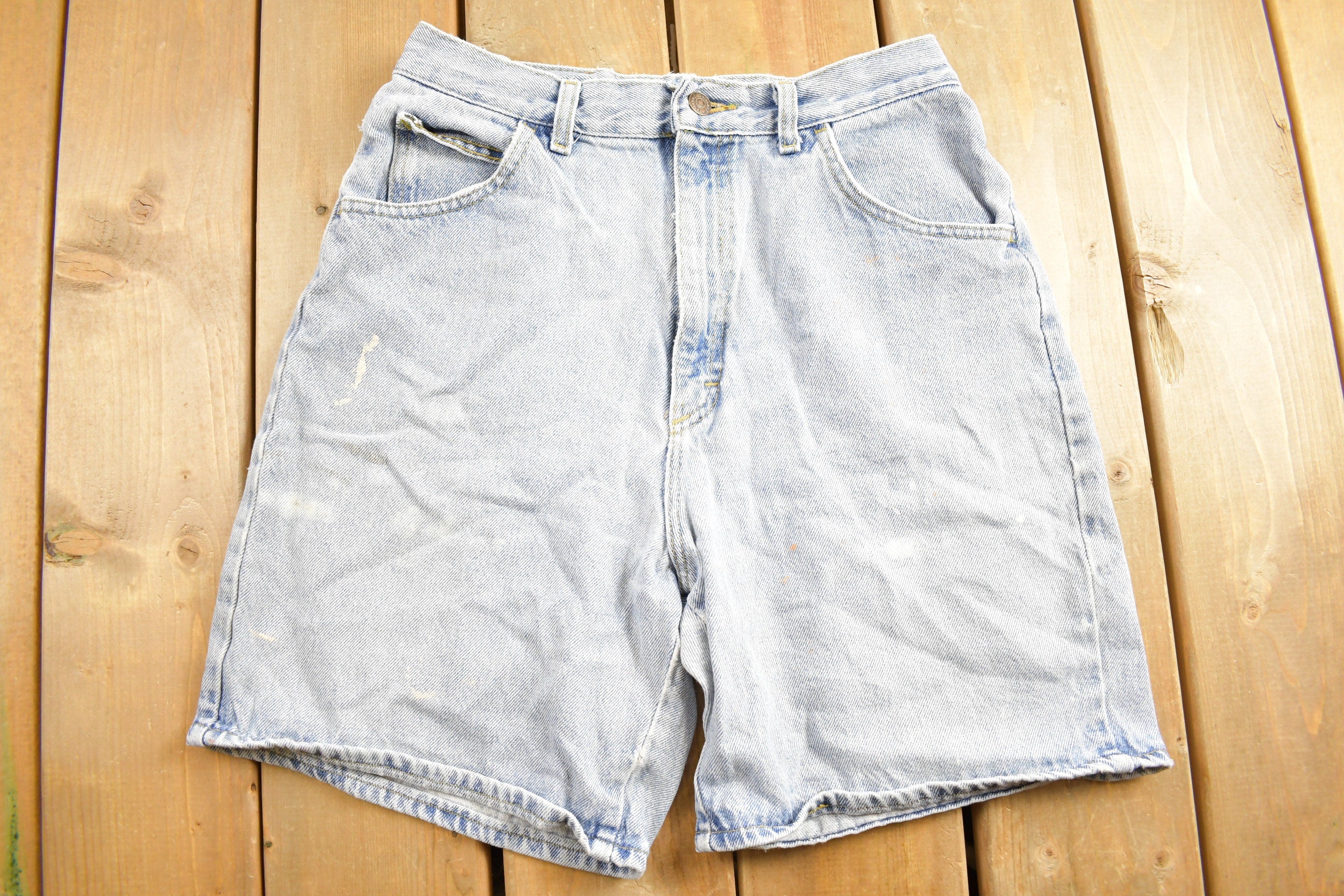 Vintage 1990s Lee Paint Splattered Jean Shorts 29 x 7