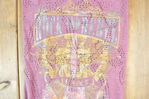 Women Vintage Rock And Rebel Y2K Tank Top / Vigoss Grunge Skull Print / Contrast Stitch / Internet Famous Clothing / Over Dyed