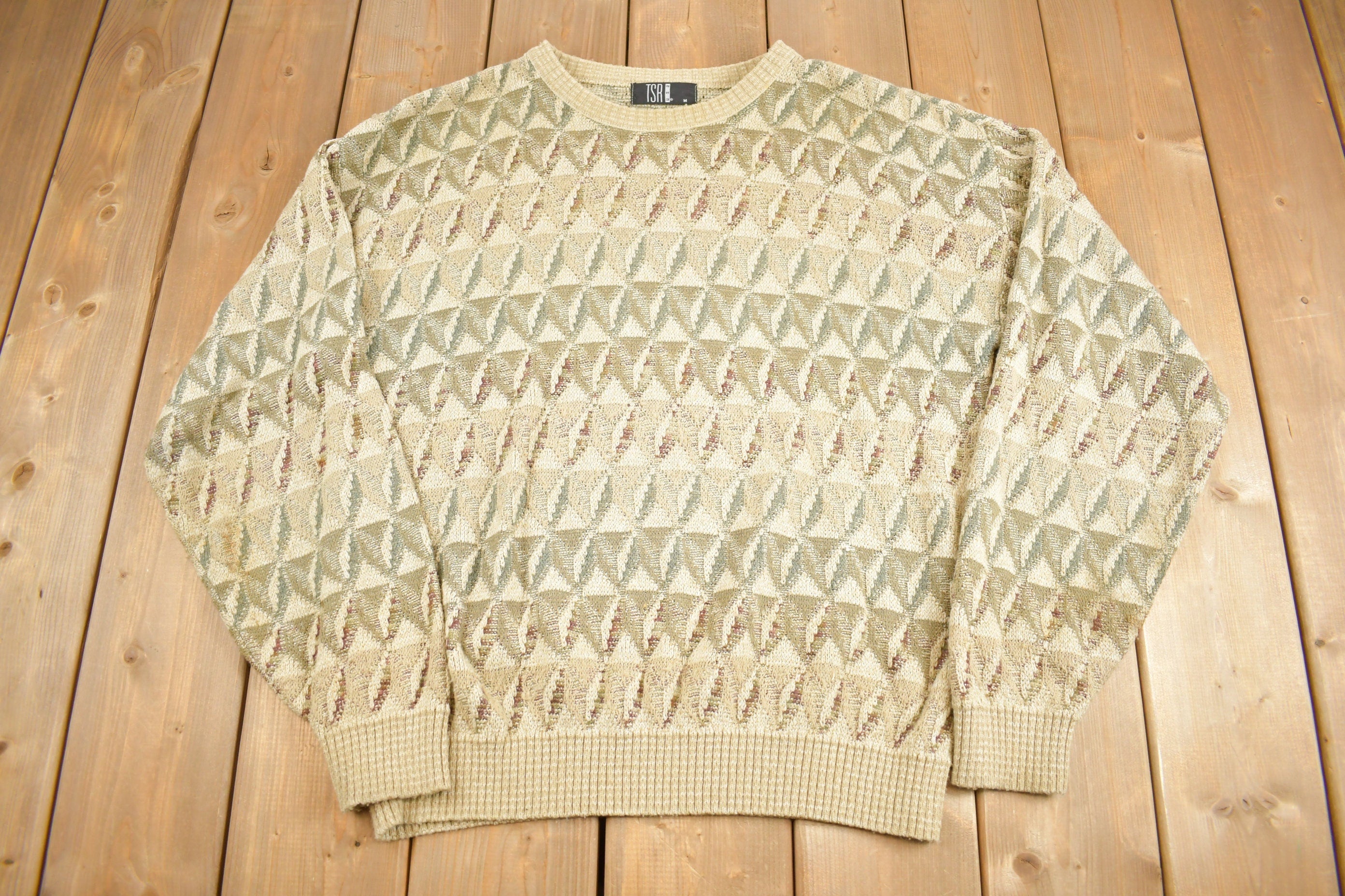 Vintage TSR USA Abstract Knit Sweater