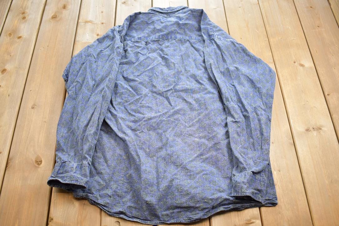 Vintage 1990s Ralph Lauren Patterned Button Up Shirt