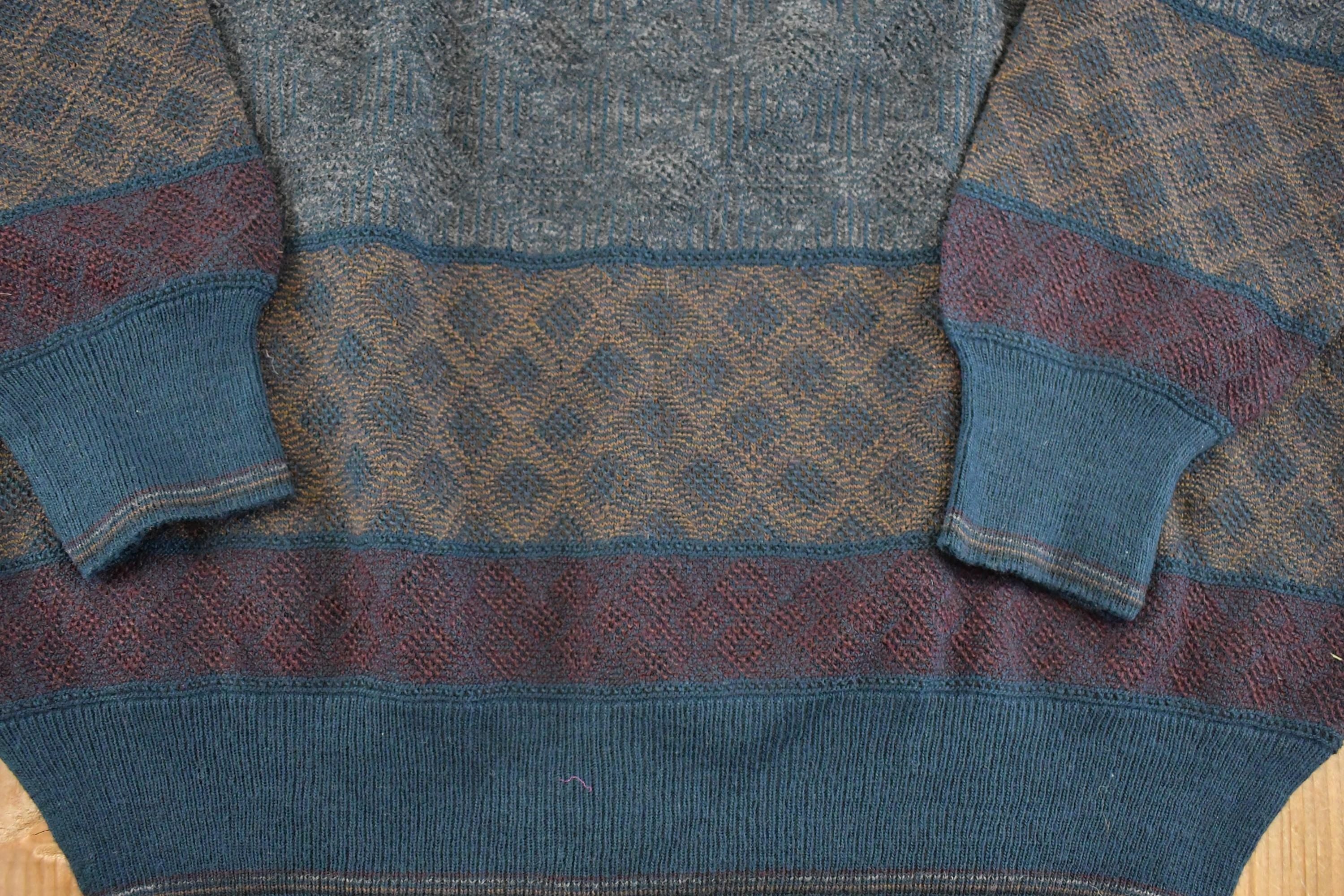 Vintage 1990s Florence Tricot Wool Knit Crewneck Sweater Men's M