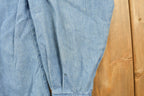 Vintage 1990s Noahs Ark Embroidered Button Up Denim Shirt