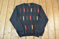 Vintage 1990s Tosani Canada Knit Crewneck Sweater  90s Crewneck  Abstract Pattern  Preppy Knits