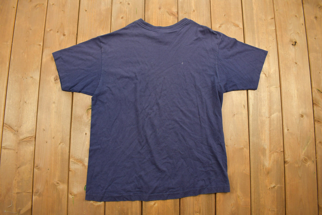 Vintage 1990s Navy Blue Blank Pocket T-Shirt