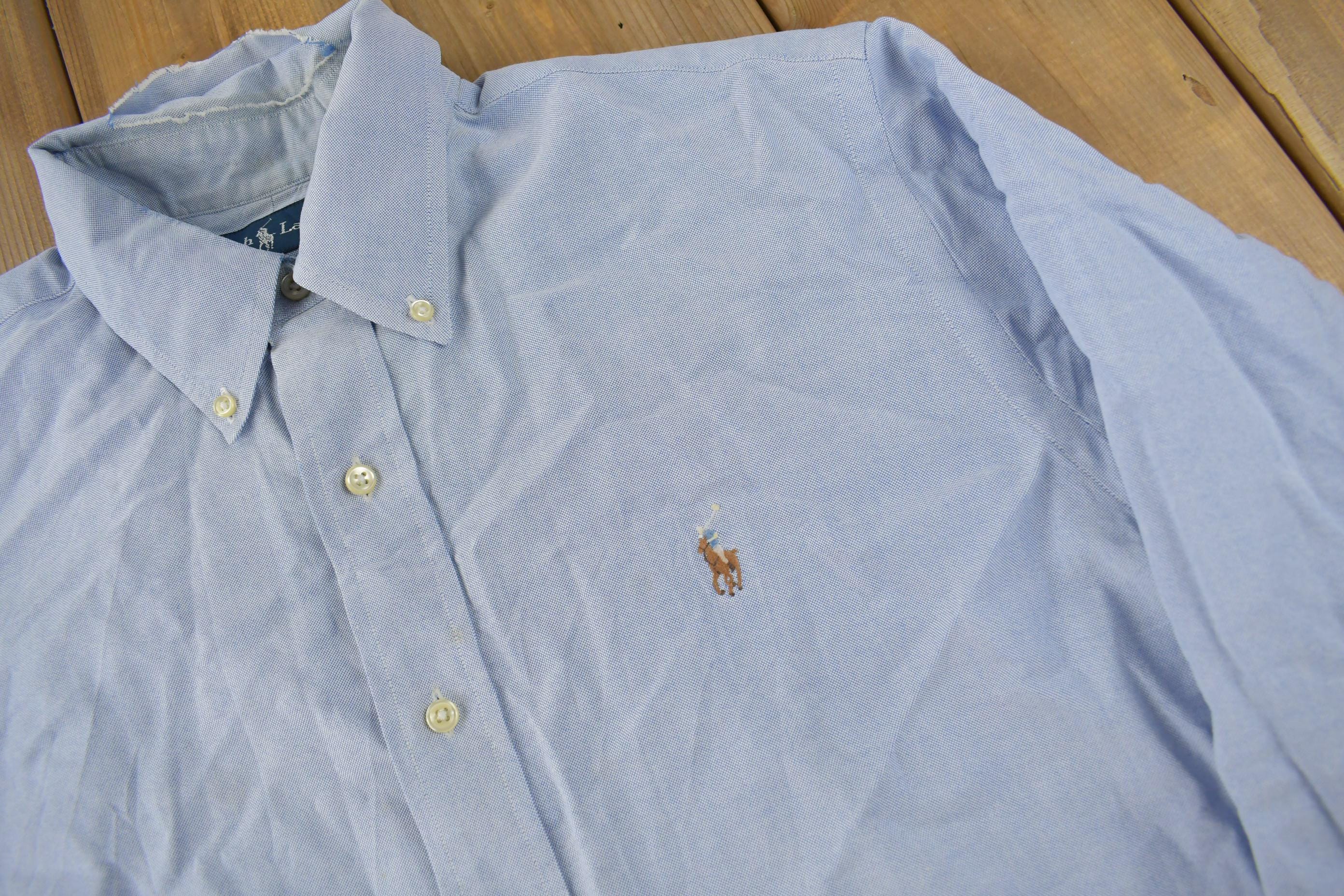 Vintage 1990s Ralph Lauren Button Up Classic Oxford Dress Shirt
