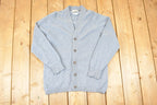 Vintage 1970s Alan Paine Knit Cardigan Lambswool Sweater Men's M
