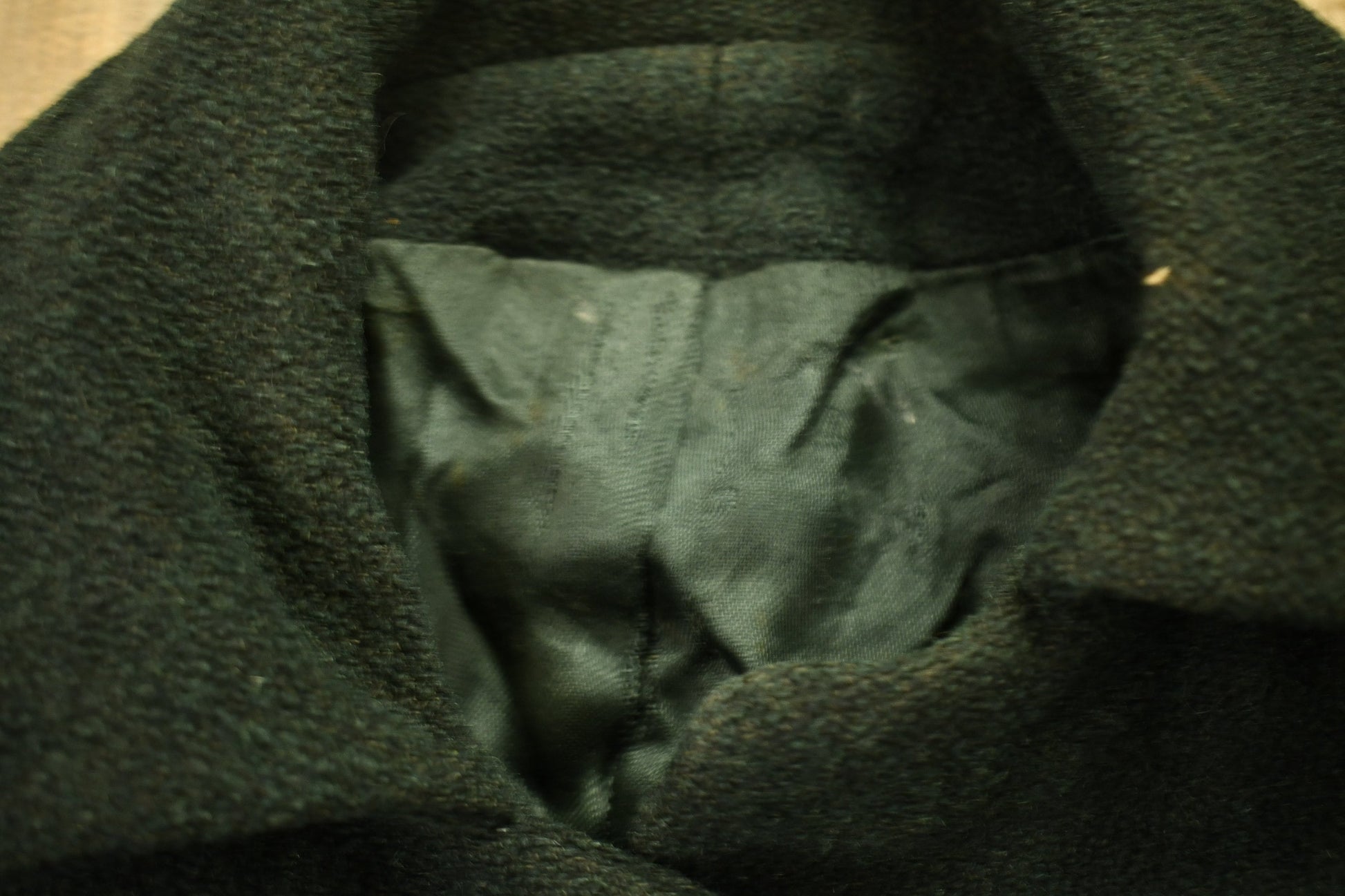 Vintage 1940s Wool Union Made Trecnh Coat