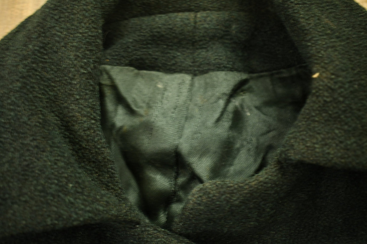 Vintage 1940s Wool Union Made Trecnh Coat