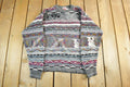 Vintage 1990s Avenue 3D Cable Knit Crewneck Sweater Men's S-M
