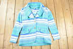 Vintage 1970s Dubonner Striped Button Up Blazer Women's S