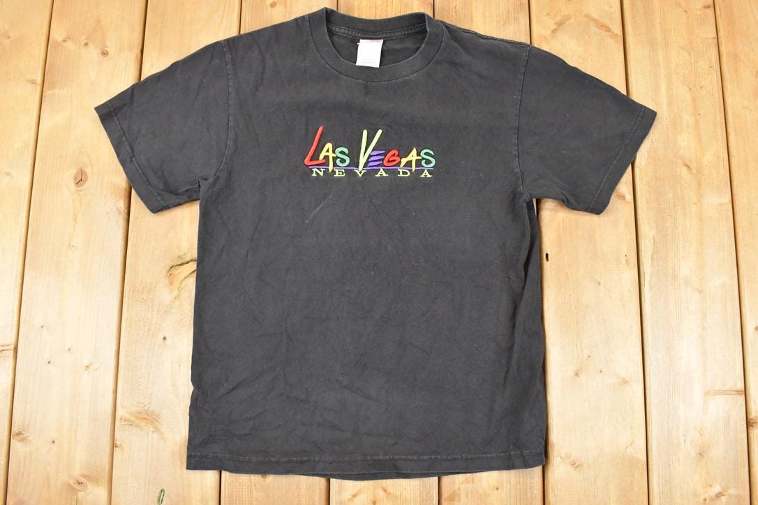 Vintage 1990s Las Vegas Souvenir Travel T-Shirt Men's S